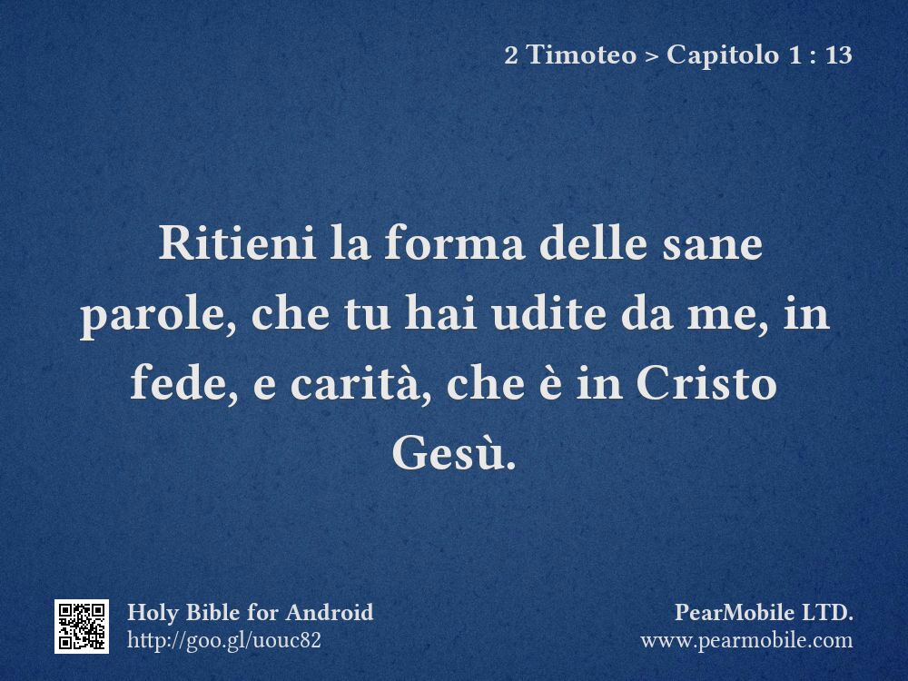 2 Timoteo, Capitolo 1:13